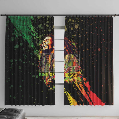 Afro Legend Bob Window Curtain One Love Heart Destiny