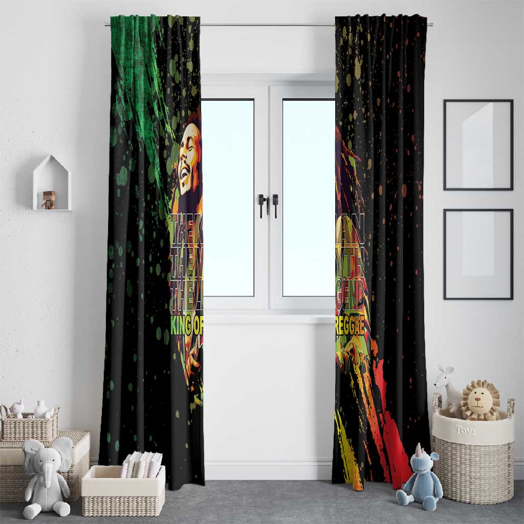 Afro Legend Bob Window Curtain One Love Heart Destiny