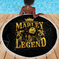 Reggae King Marley Beach Blanket Gold Lion