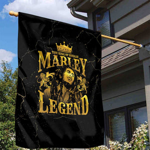 Reggae King Marley Garden Flag Gold Lion