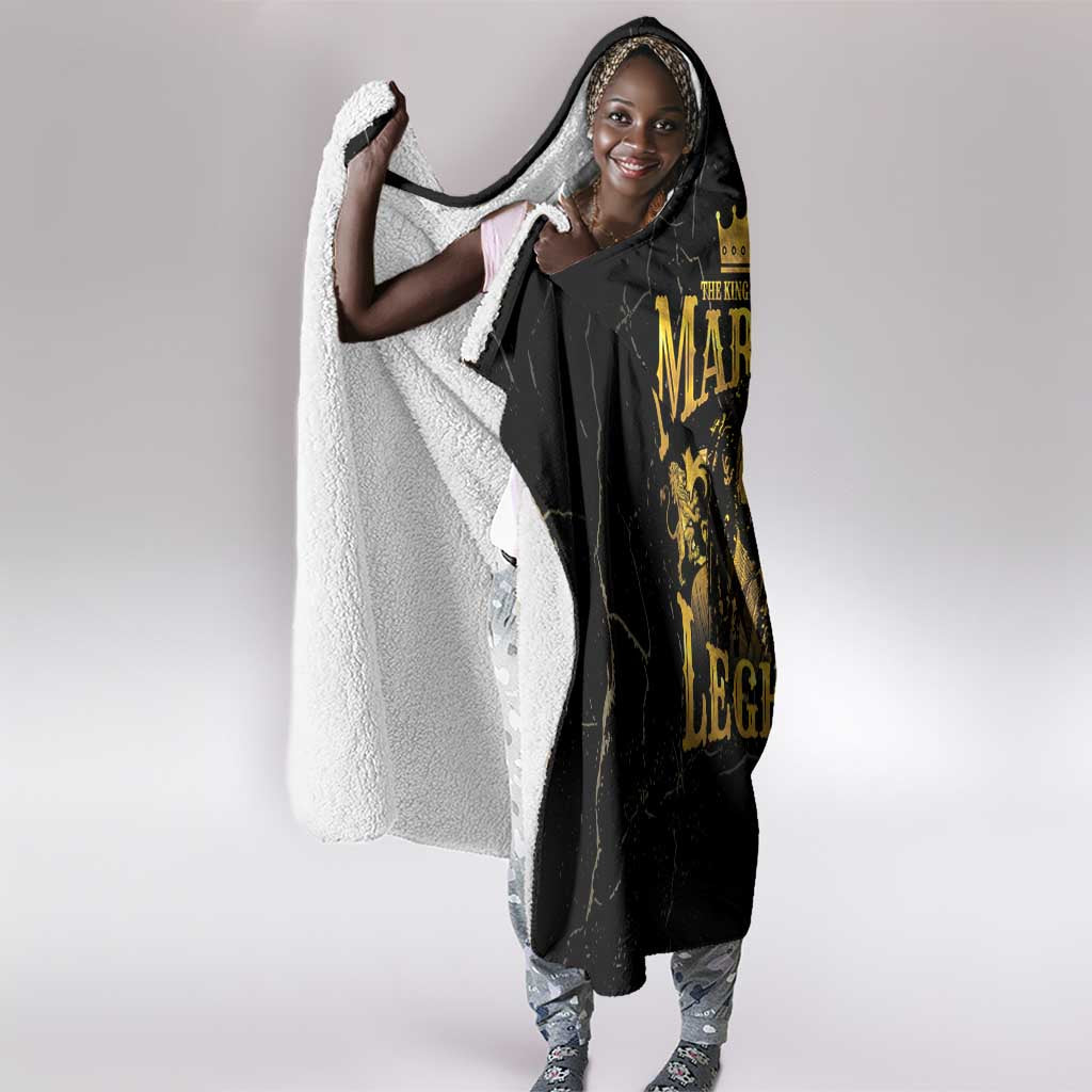 Reggae King Marley Hooded Blanket Gold Lion