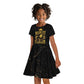 Reggae King Marley Kid Short Sleeve Dress Gold Lion