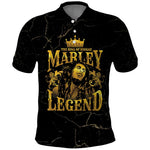 Reggae King Marley Polo Shirt Gold Lion