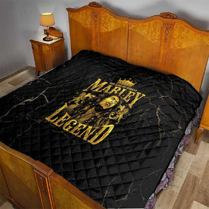Reggae King Marley Quilt Gold Lion