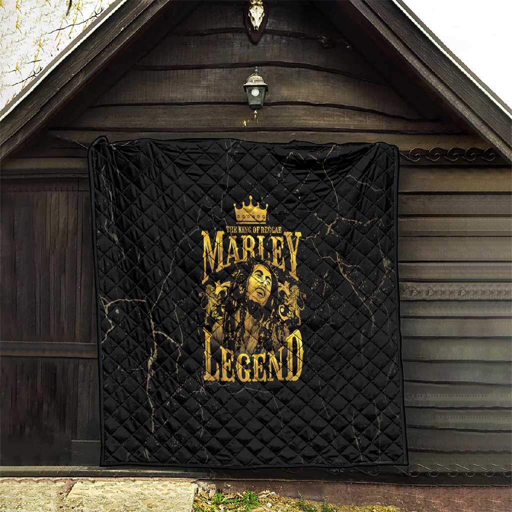 Reggae King Marley Quilt Gold Lion