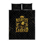 Reggae King Marley Quilt Bed Set Gold Lion