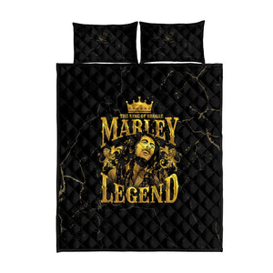 Reggae King Marley Quilt Bed Set Gold Lion