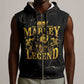 Reggae King Marley Sleeveless Zip Hoodie Gold Lion - African Pride