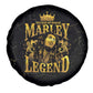 Reggae King Marley Spare Tire Cover Gold Lion