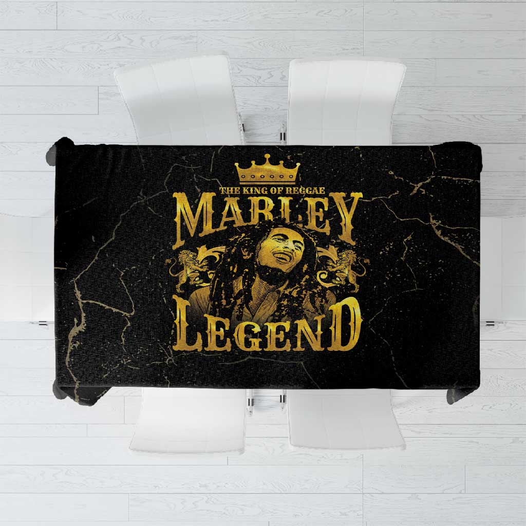 Reggae King Marley Tablecloth Gold Lion