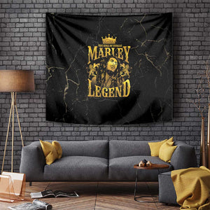 Reggae King Marley Tapestry Gold Lion