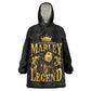 Reggae King Marley Wearable Blanket Hoodie Gold Lion