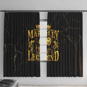 Reggae King Marley Window Curtain Gold Lion