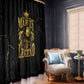Reggae King Marley Window Curtain Gold Lion