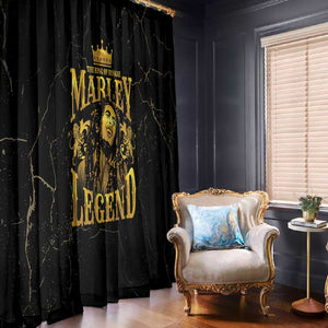 Reggae King Marley Window Curtain Gold Lion