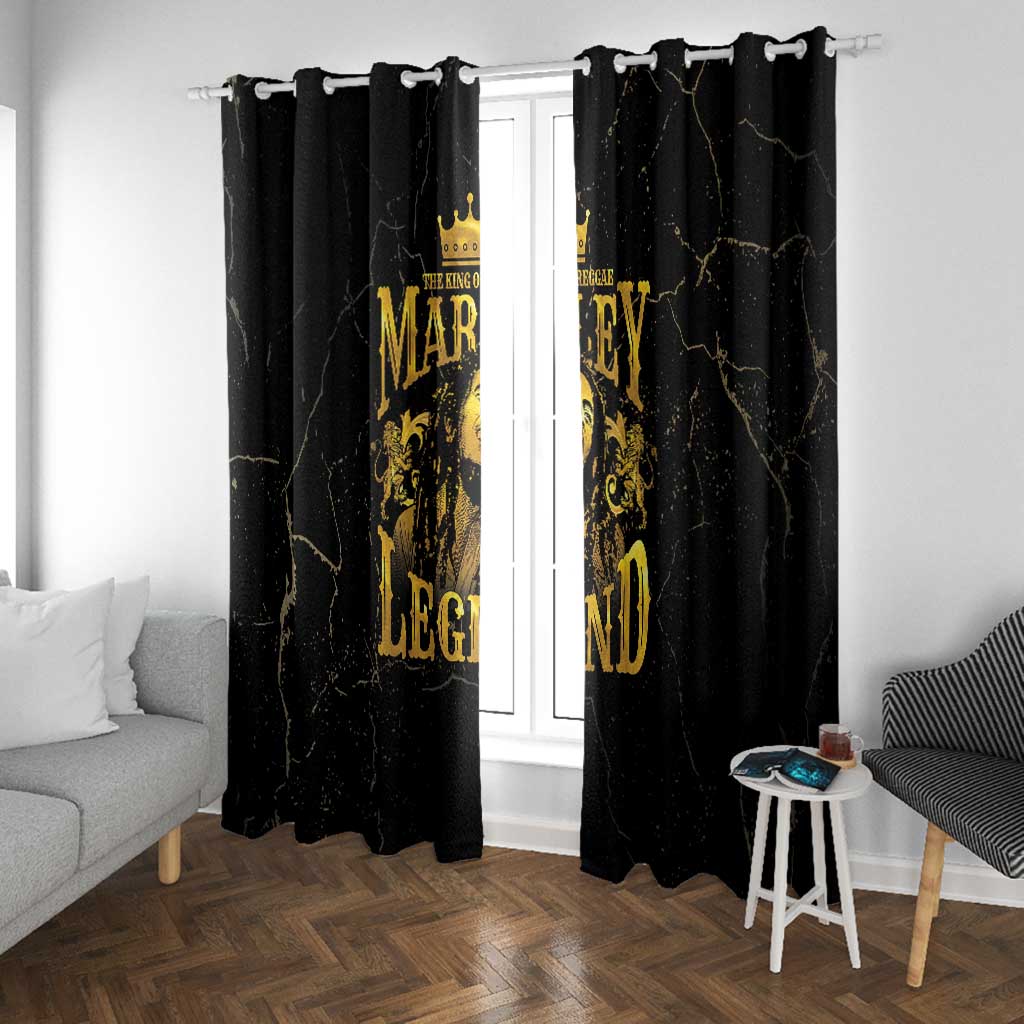 Reggae King Marley Window Curtain Gold Lion
