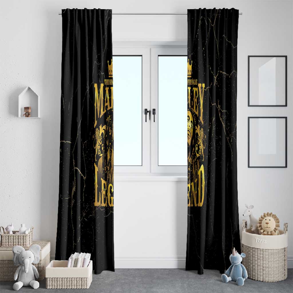 Reggae King Marley Window Curtain Gold Lion