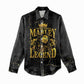 Reggae King Marley Women Casual Shirt Gold Lion LT05