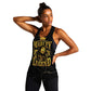 Reggae King Marley Women Racerback Tank Gold Lion