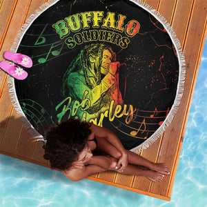 Reggae King Buffalo Soldier Beach Blanket Honoring The Legend