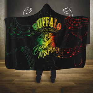 Reggae King Buffalo Soldier Hooded Blanket Honoring The Legend