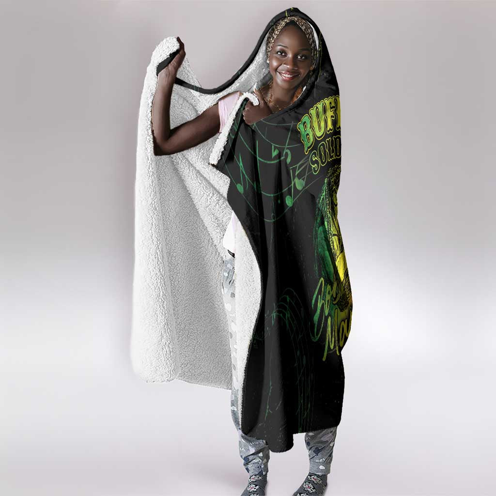Reggae King Buffalo Soldier Hooded Blanket Honoring The Legend