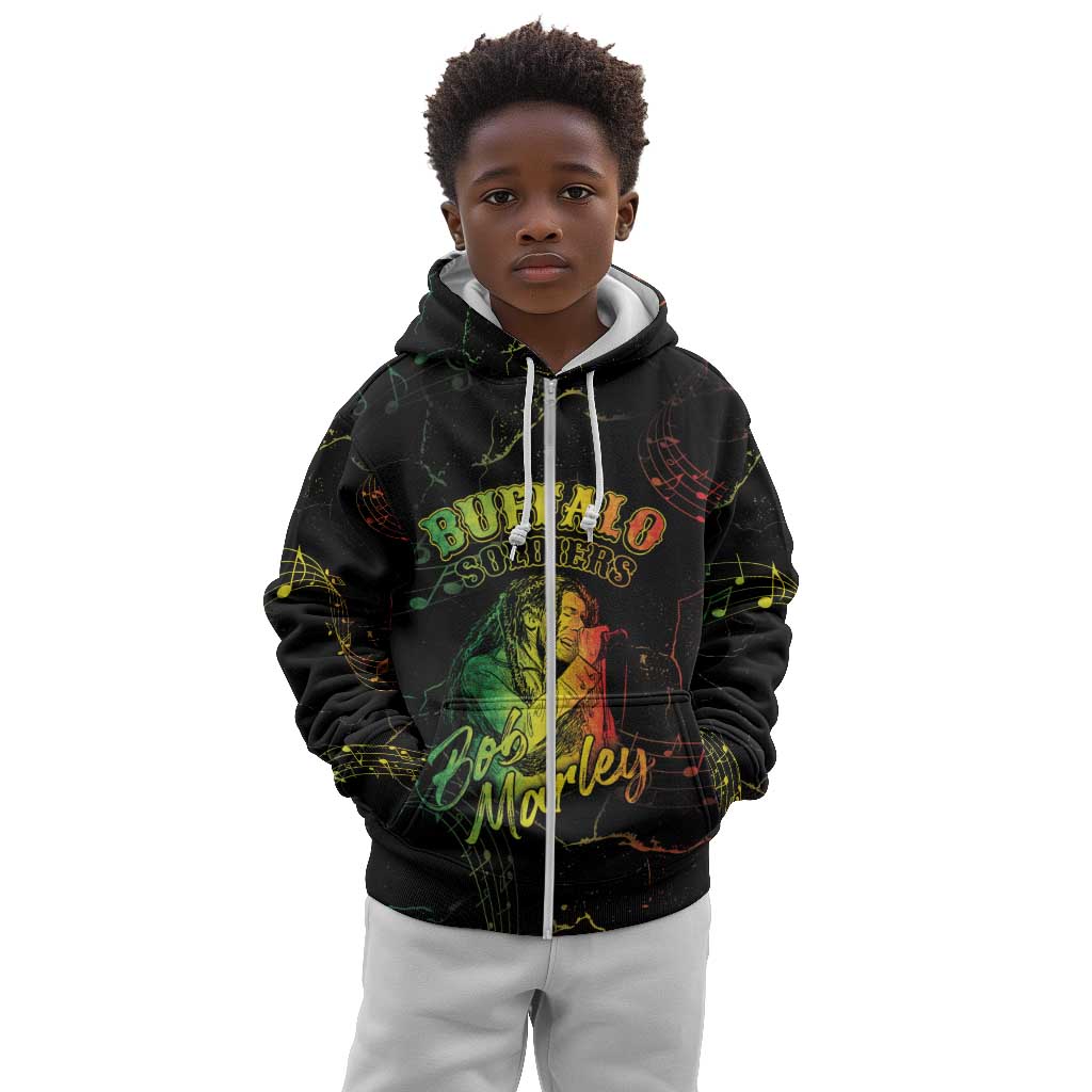 Reggae King Buffalo Soldier Kid Hoodie Honoring The Legend