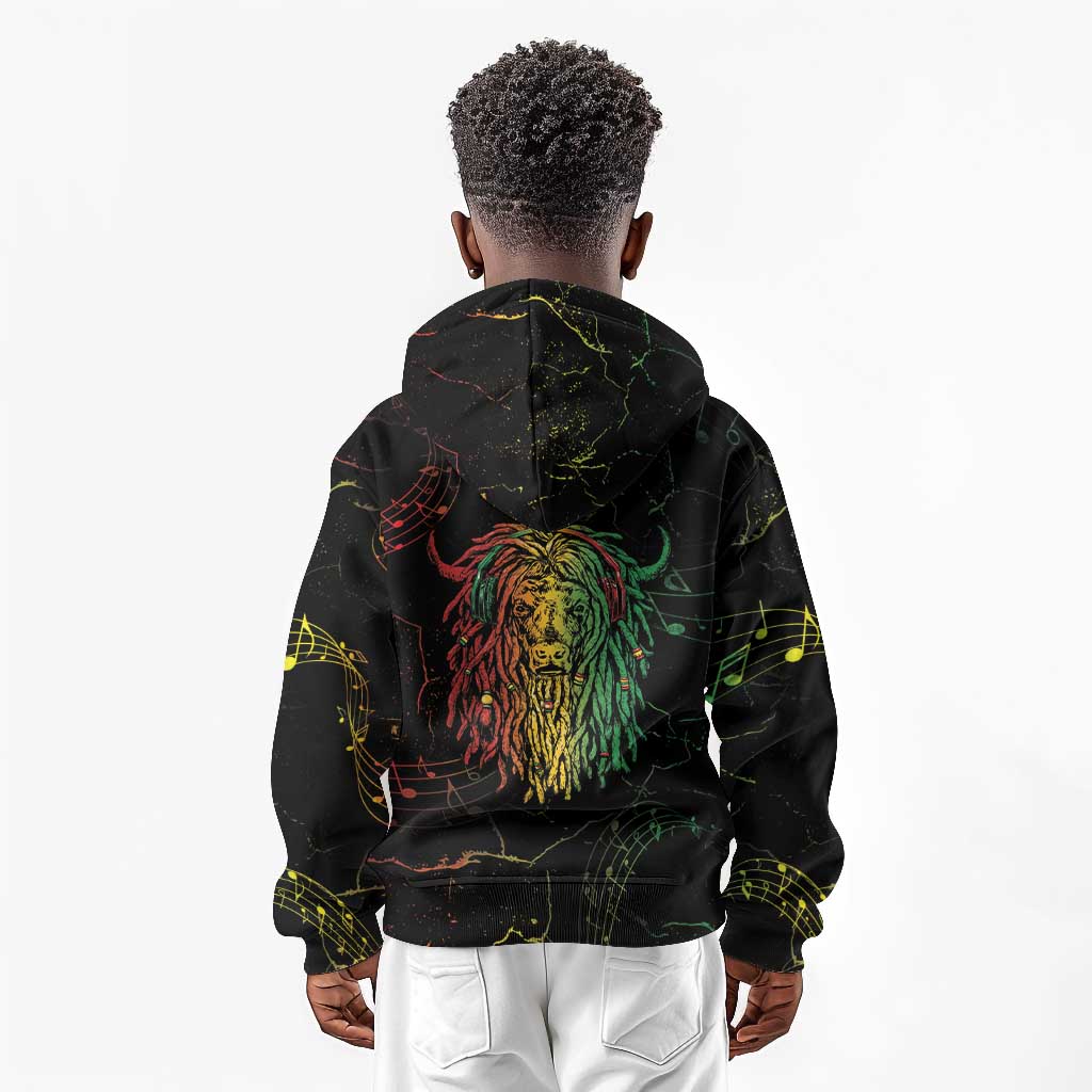 Reggae King Buffalo Soldier Kid Hoodie Honoring The Legend
