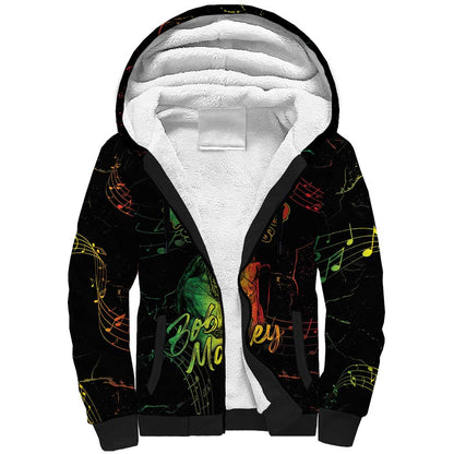 Reggae King Buffalo Soldier Sherpa Hoodie Honoring The Legend