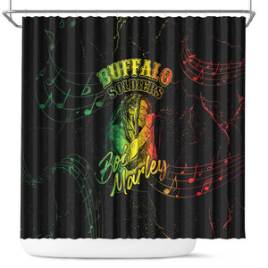 Reggae King Buffalo Soldier Shower Curtain Honoring The Legend