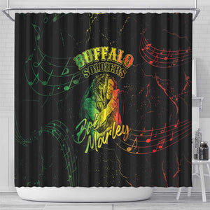 Reggae King Buffalo Soldier Shower Curtain Honoring The Legend