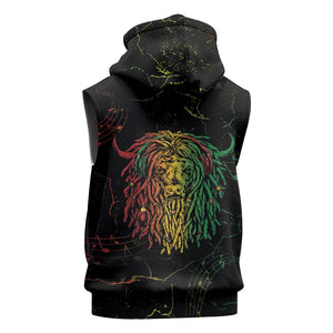 Reggae King Buffalo Soldier Sleeveless Hoodie Honoring The Legend - African Pride