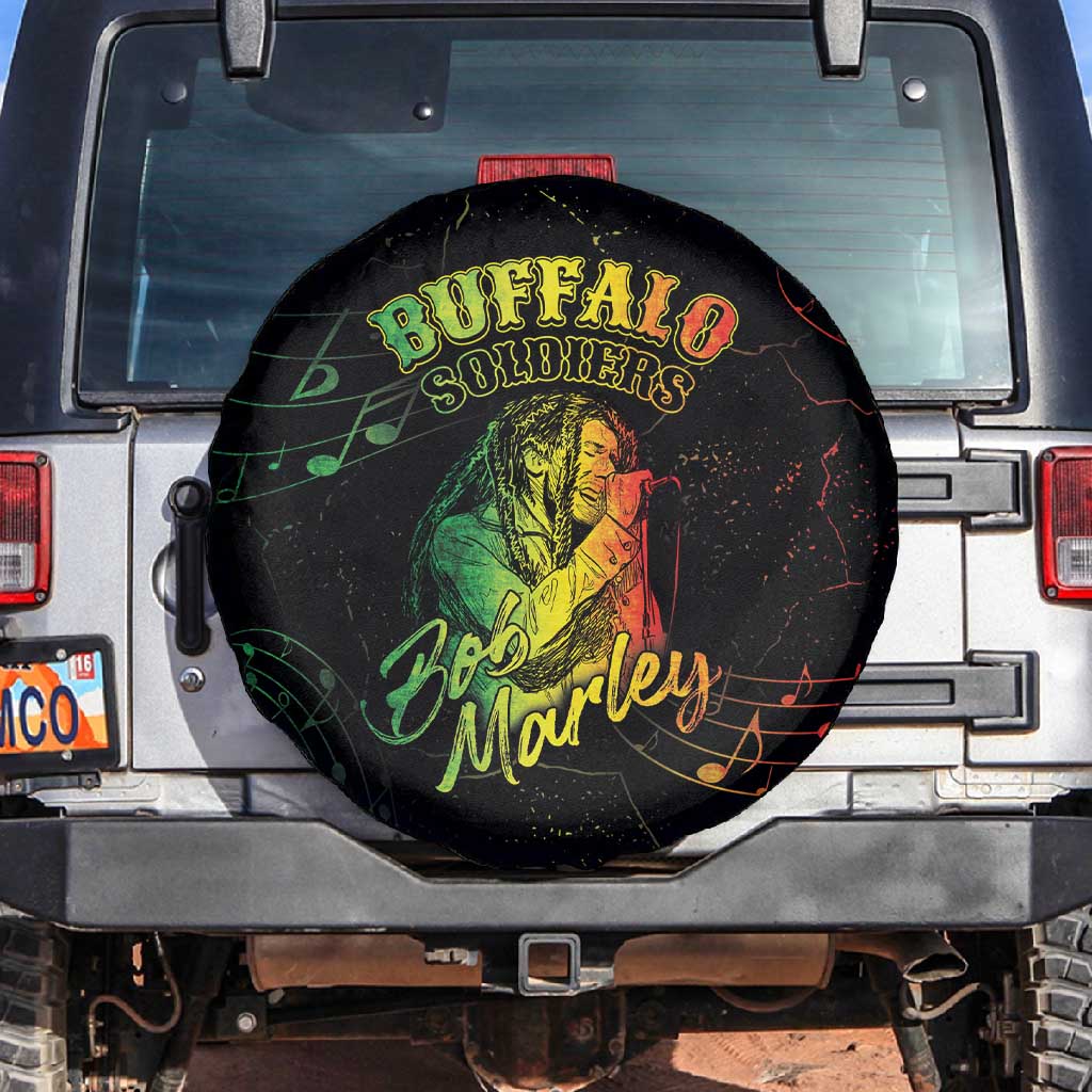 Reggae King Buffalo Soldier Spare Tire Cover Honoring The Legend