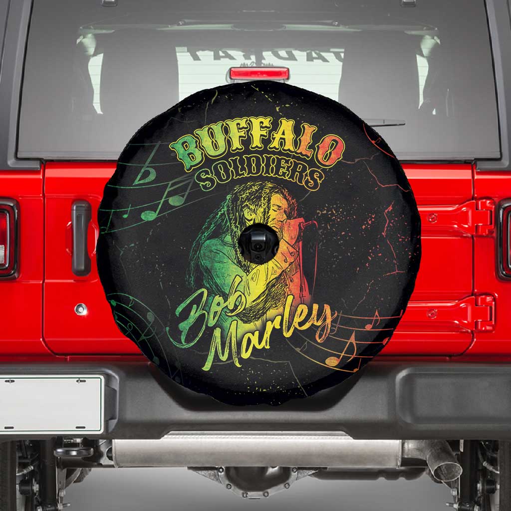 Reggae King Buffalo Soldier Spare Tire Cover Honoring The Legend