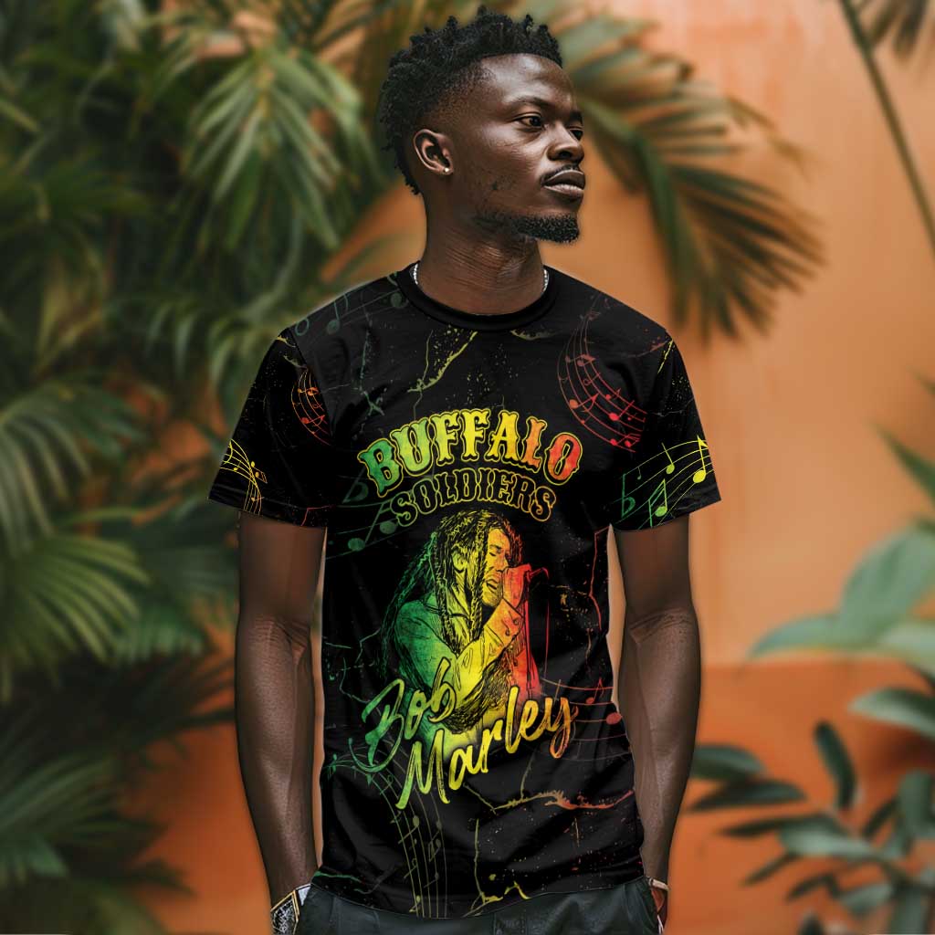 Reggae King Buffalo Soldier T shirt Honoring The Legend