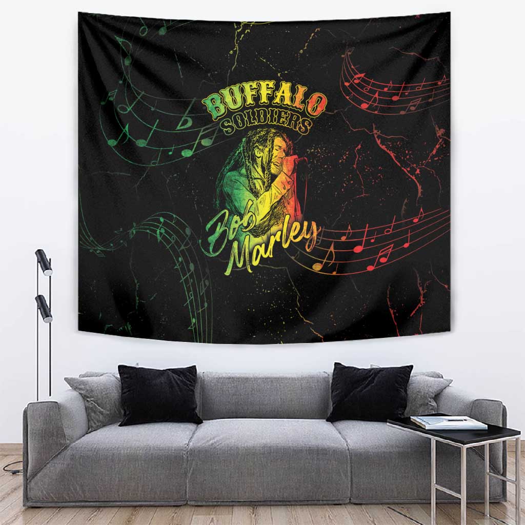 Reggae King Buffalo Soldier Tapestry Honoring The Legend