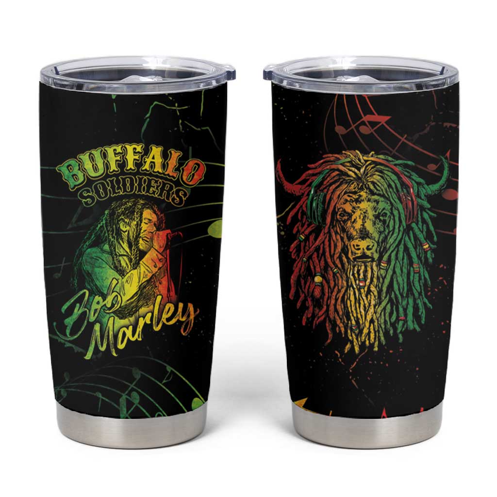 Reggae King Buffalo Soldier Tumbler Cup Honoring The Legend