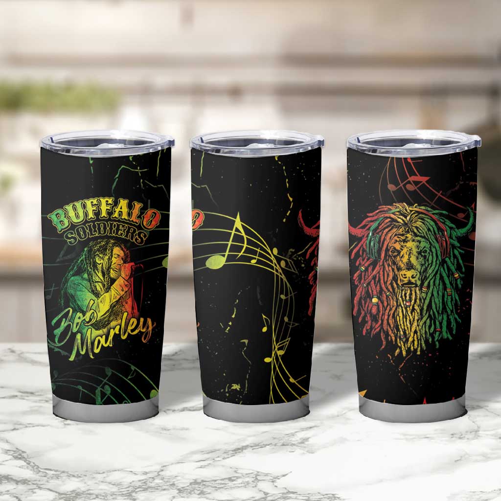 Reggae King Buffalo Soldier Tumbler Cup Honoring The Legend