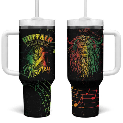 Reggae King Buffalo Soldier Tumbler With Handle Honoring The Legend