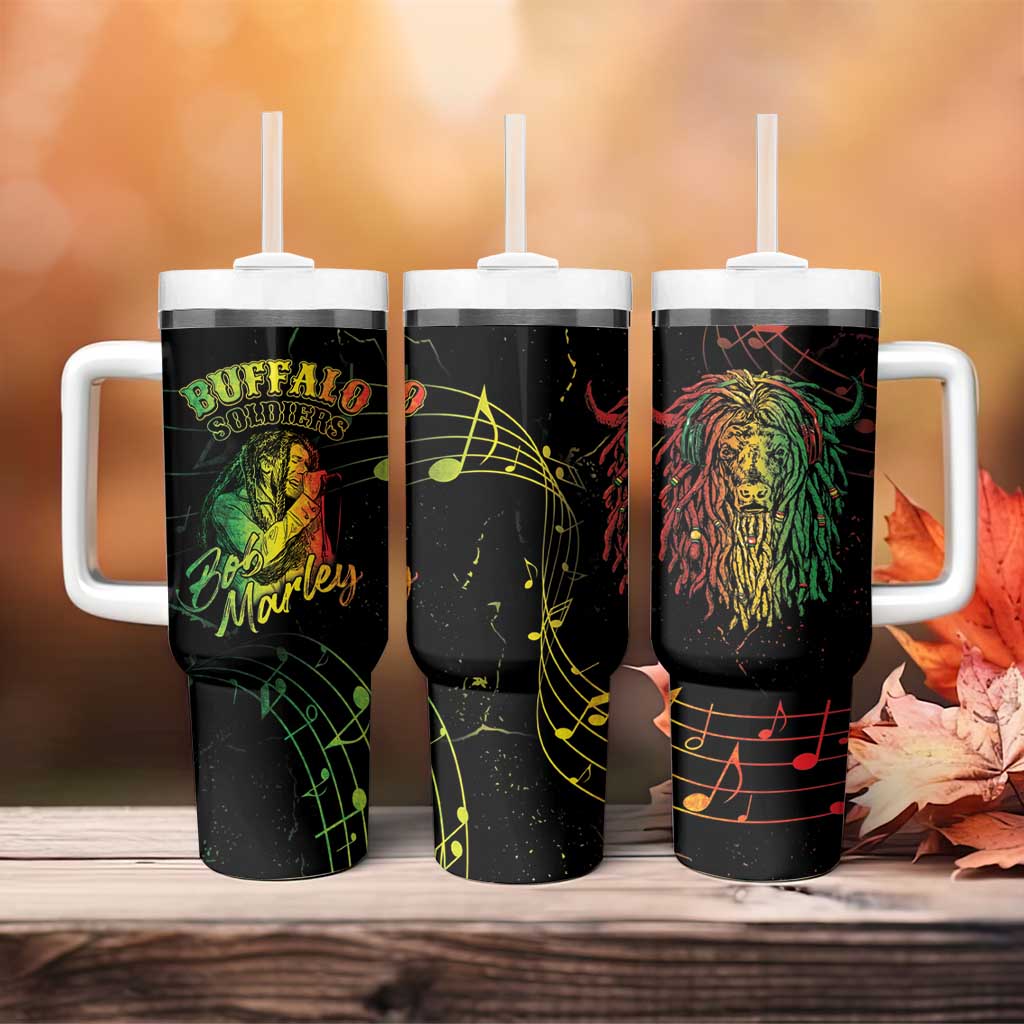 Reggae King Buffalo Soldier Tumbler With Handle Honoring The Legend