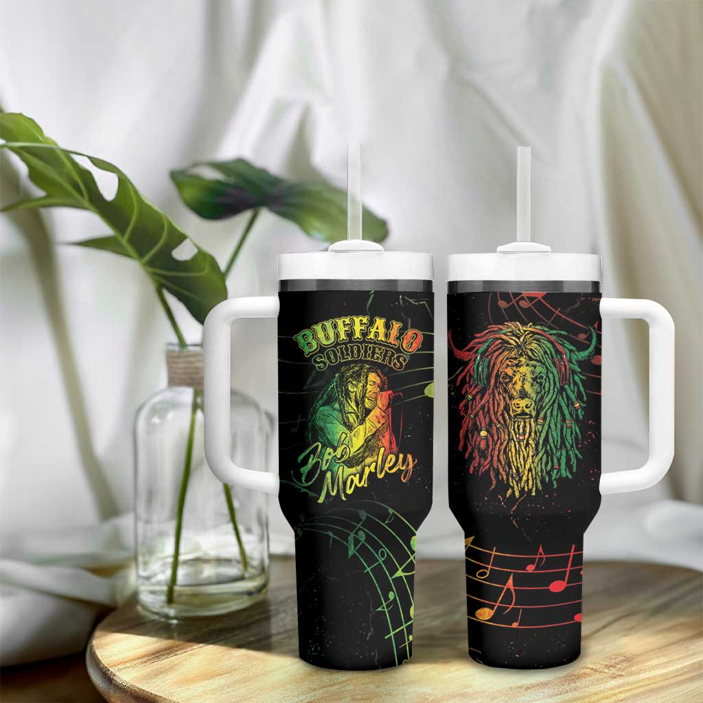 Reggae King Buffalo Soldier Tumbler With Handle Honoring The Legend