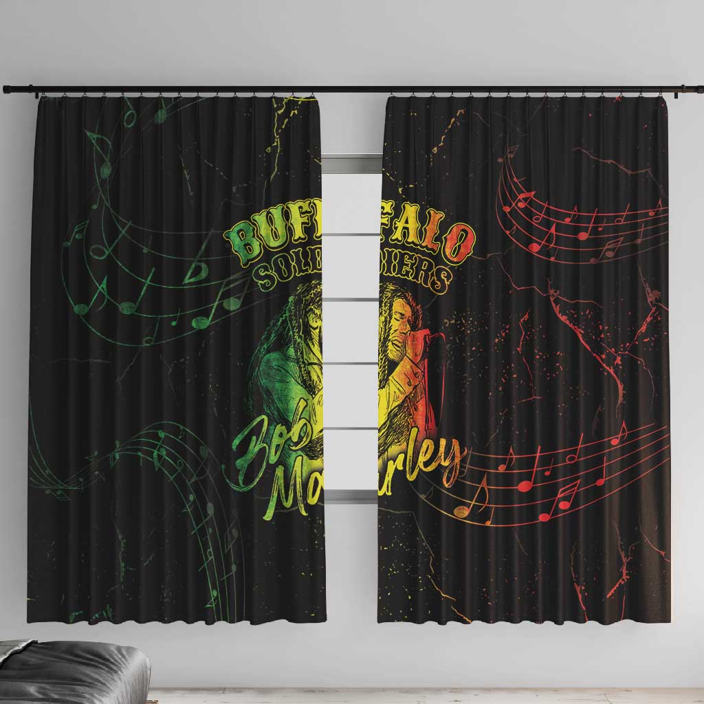 Reggae King Buffalo Soldier Window Curtain Honoring The Legend