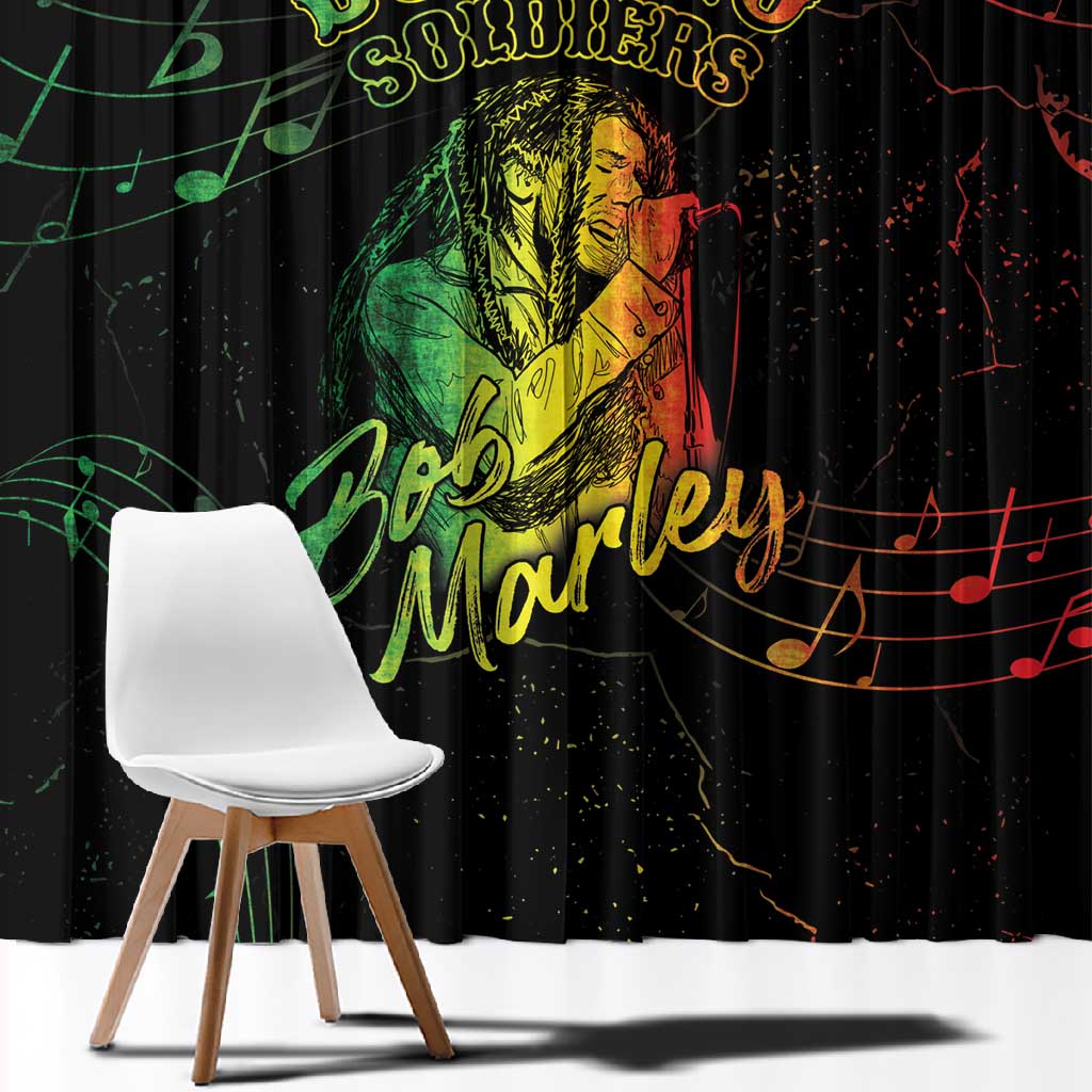Reggae King Buffalo Soldier Window Curtain Honoring The Legend