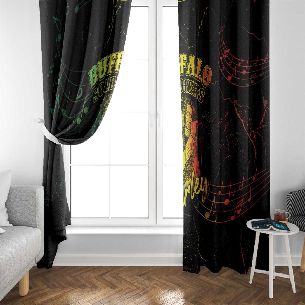 Reggae King Buffalo Soldier Window Curtain Honoring The Legend