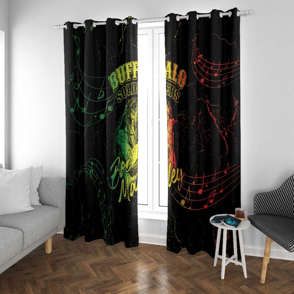 Reggae King Buffalo Soldier Window Curtain Honoring The Legend