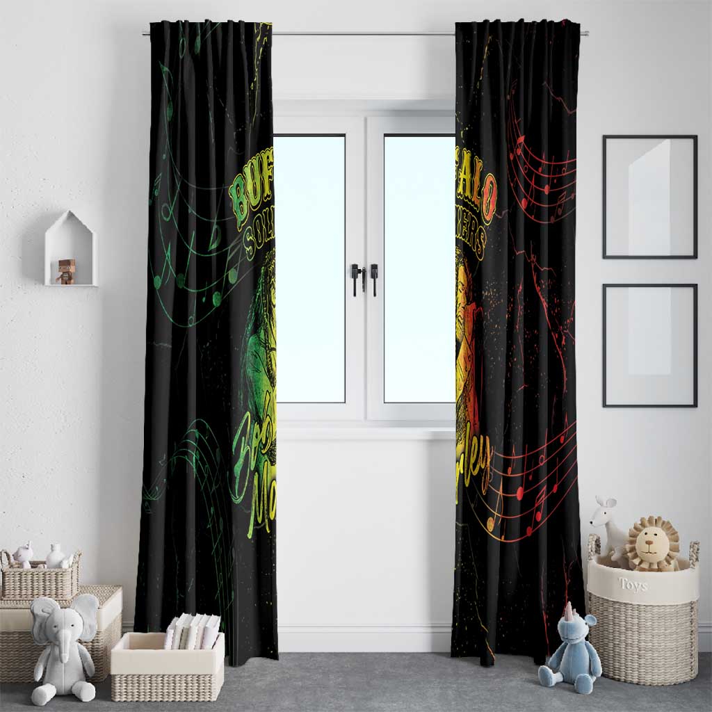 Reggae King Buffalo Soldier Window Curtain Honoring The Legend