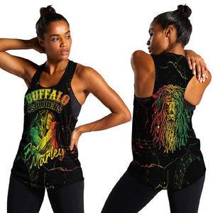 Reggae King Buffalo Soldier Women Racerback Tank Honoring The Legend