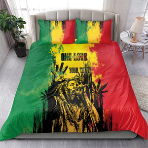 Legend Bob Personalized Bedding Set Reggae Grunge