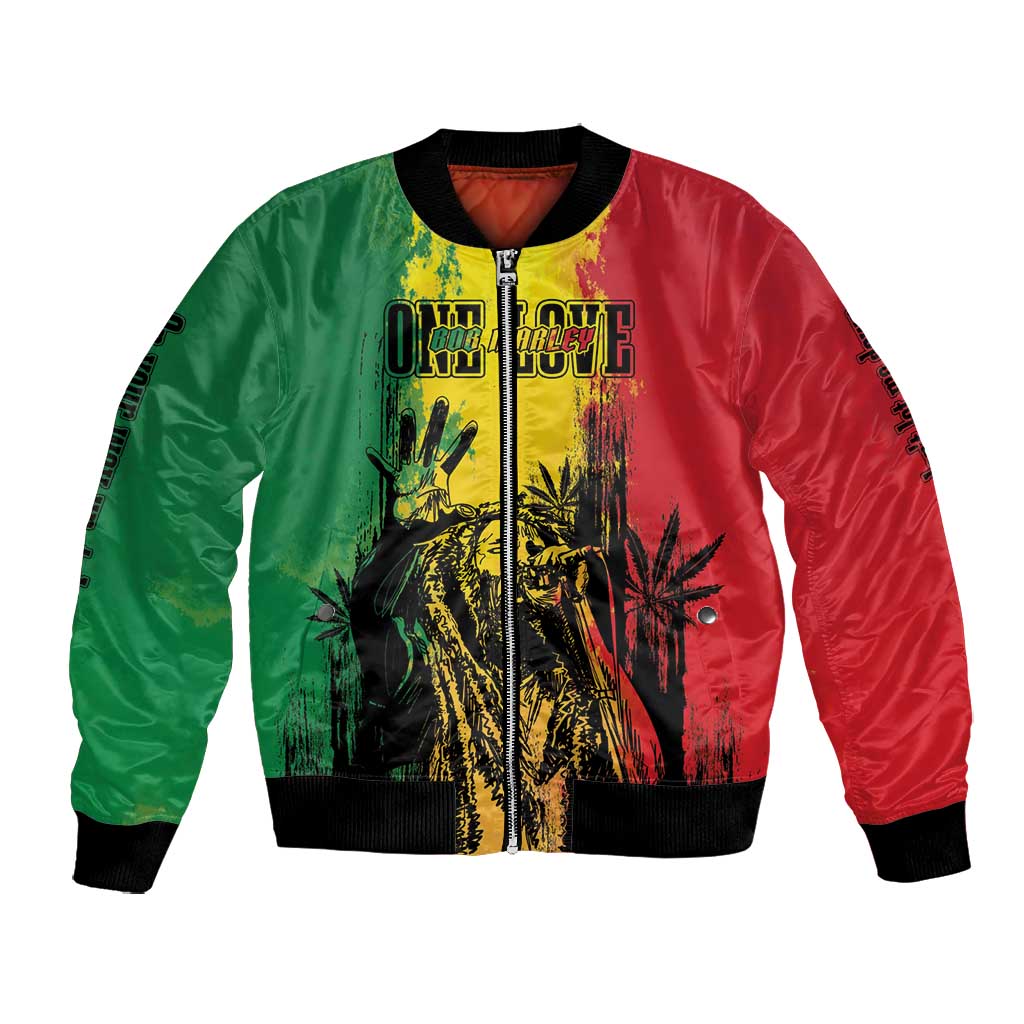 Legend Bob Personalized Bomber Jacket Reggae Grunge