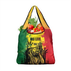 Legend Bob Personalized Grocery Bag Reggae Grunge